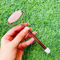 ROSE QUARTZ ROLLER WITH...