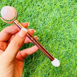 ROSE QUARTZ METAL HANDLE...